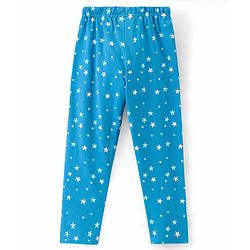 Pine Kids Full Sleeves 100% Cotton Bio-Wash Text Print Night Suit - Grey and Blue