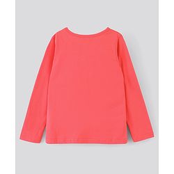 Pine Kids 100% Cotton Full Sleeves Biowashed Night Suit Text Print - Peach