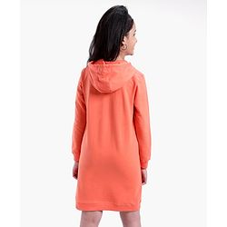 Pine Kids Full Sleeves Long Length Hooded Biowashed Sweatshirt Star Print- Orange