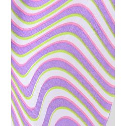 Pine Kids Cotton Knit Full Length Wave Printed Lounge Pant - Purple