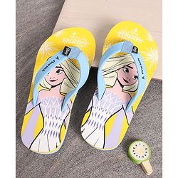 Pine Kids Flip Flops Disney Frozen Print - Yellow