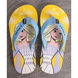 Pine Kids Flip Flops Disney Frozen Print - Yellow