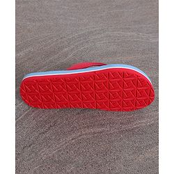 Pine Kids Slip On Flip Flops Captain America Print - Sky Blue Red