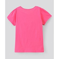 Pine Kids Half Sleeves Biowashed T-Shirt Multiprint - Pink