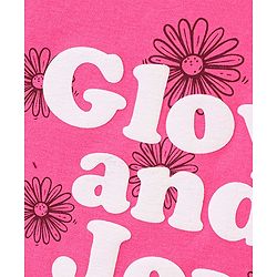 Pine Kids Half Sleeves Biowashed T-Shirt Multiprint - Pink