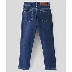 Pine Kids Full Length Solid Stretchable Jeans - Dark Blue