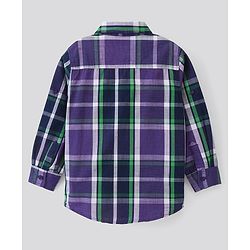 Pine Kids Cotton Woven Full Sleeves Shirt Stripes Print - Purple