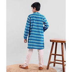 Pine Kids Full Sleeves Kurta Pajama Set - Blue