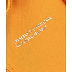 Pine Kids Full Sleeves Biowashed Hooded Sweatshirt Camo Print- Orange