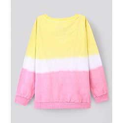 Pine Kids Cotton Knit Full Sleeves Bio Washed Sweatshirt Plants Print - Multicolour