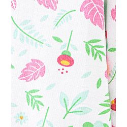 Pine Kids Cotton Knit Full Sleeves Bio Washed Sweatshirt Floral Print - Snow White