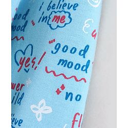 Pine Kids Full Sleeves Hooded Sweatshirt Text Print - Blue
