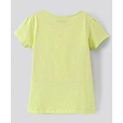 Pine Kids Cotton Knit Half Sleeves Graphic Print T Shirt - Green