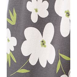 Pine Kids Full Length Cotton Biowashed Stretchable Leggings Floral Print & Solid Pack Of 2 - Green Grey