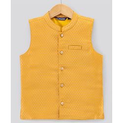 Pine Kids Full Sleeves Kurta Pyjama Set with Nehru Jacket - Radiance Blue