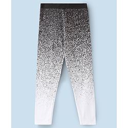 Pine Kids Full Length Stretchable and Biowash Cotton Leggings Solid & Artistic Print Pack Of 2 - Black Blue