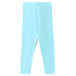 Pine Kids Full Length Stretchable and Biowash Cotton Printed & Solid Color Leggings Pack of 2 - Pink Blue