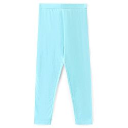 Pine Kids Full Length Stretchable and Biowash Cotton Printed & Solid Color Leggings Pack of 2 - Pink Blue
