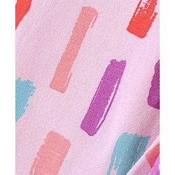 Pine Kids Full Length Stretchable and Biowash Cotton Printed & Solid Color Leggings Pack of 2 - Pink Blue