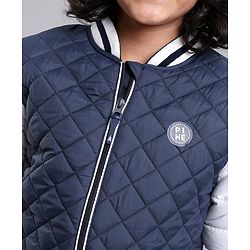 Pine Kids Full Sleeves Moderate Winter Versity Bomber Jacket - Multicolor