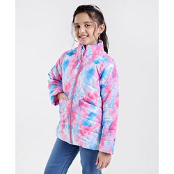 Pine Kids Full Sleeves Quilted Puffer Jacket Printed- Multicolor