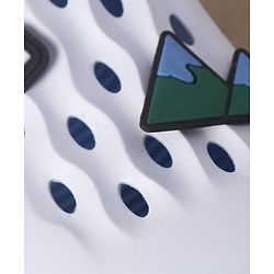 Pine Kids Clogs Mountain And Text Patch - White Blue
