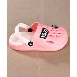 Pine Kids Clogs Mountain And Text Patch - Pink