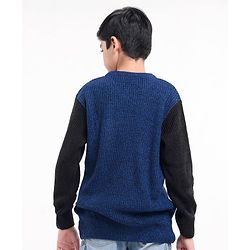 Pine Kids Full Sleeves Moderate Winter Colour Block Pullover Sweater - Multicolour