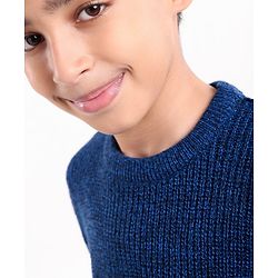 Pine Kids Full Sleeves Moderate Winter Colour Block Pullover Sweater - Multicolour