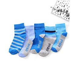 Pine Kids Regular Length Anti Microbial Washed Socks Pack of 5 (Color May Vary)