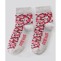 Pine Kids Regular Length Antimicrobial Socks Camo Design Pack of 3 - Multicolor