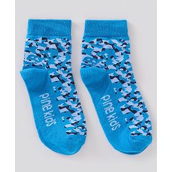 Pine Kids Regular Length Antimicrobial Socks Camo Design Pack of 3 - Multicolor