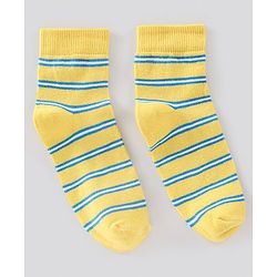 Pine Kids Regular Length Antimicrobial Socks Stripes Design Pack of 3 - Multicolor