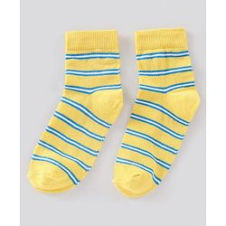 Pine Kids Regular Length Antimicrobial Socks Stripes Design Pack of 3 - Multicolor