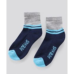 Pine Kids Anti Microbial Ankle Length Terry Socks Text Print Set of 3 Pairs (Color May Vary)