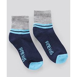 Pine Kids Anti Microbial Ankle Length Terry Socks Text Print Set of 3 Pairs (Color May Vary)
