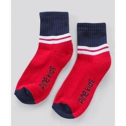 Pine Kids Anti Microbial Ankle Length Terry Socks Text Print Set of 3 Pairs (Color May Vary)