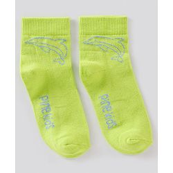 Pine Kids Regular Length Antimicrobial Socks Stripes & Dolphin Design Pack of 3 - Multicolor