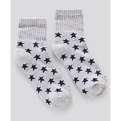 Pine Kids Anti Microbial Ankle Length Terry Socks Star Print Set of 3 Pairs (Color May Vary)