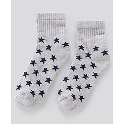 Pine Kids Anti Microbial Ankle Length Terry Socks Star Print Set of 3 Pairs (Color May Vary)