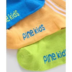Pine Kids Ankle Length Anti Microbial Washed Socks Pack of 3 (Color May Vary)