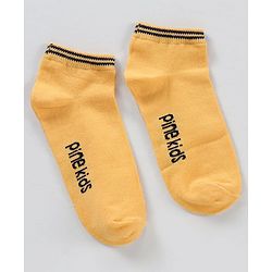 Pine Kids Ankle Length Non-Terry Anti-Microbial Socks Pack of 3 (Colour May Vary)