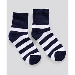 Pine Kids Anti Microbial Striped Ankle Length Terry Socks Set of 3 Pairs (Color May Vary)