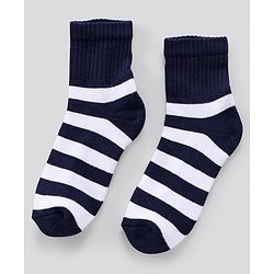 Pine Kids Anti Microbial Striped Ankle Length Terry Socks Set of 3 Pairs (Color May Vary)