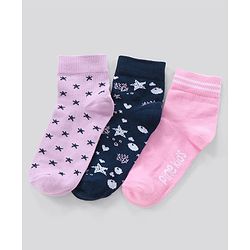 Pine Kids Regular Length Anti Microbial Washed Socks Pack of 3 (Color May Vary)