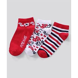 Pine Kids Ankle Length Anti Microbial Washed Socks Pack of 3 (Color May Vary)