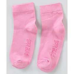 Pine Kids Regular Length Non-Terry Anti-Microbial Socks Pack of 3 (Colour May Vary)