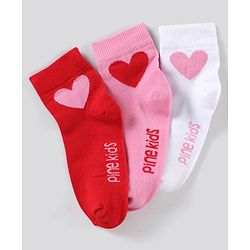 Pine Kids Regular Length Non-Terry Anti-Microbial Socks Pack of 3 (Colour May Vary)