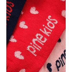 Pine Kids Regular Length Non-Terry Anti-Microbial Socks Pack of 3 (Colour May Vary)