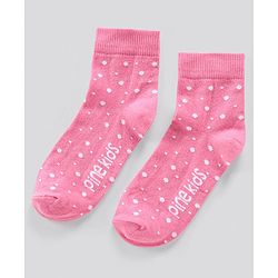Pine Kids Anti Microbial Socks Dot Design Set of 3 Pairs (Color May Vary)